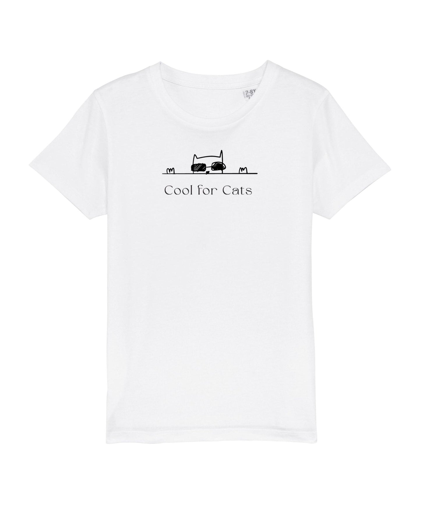 Organic Cotton 'Cool For Cats' Kids Funny Cat T-shirt - Funny Animal Shirt