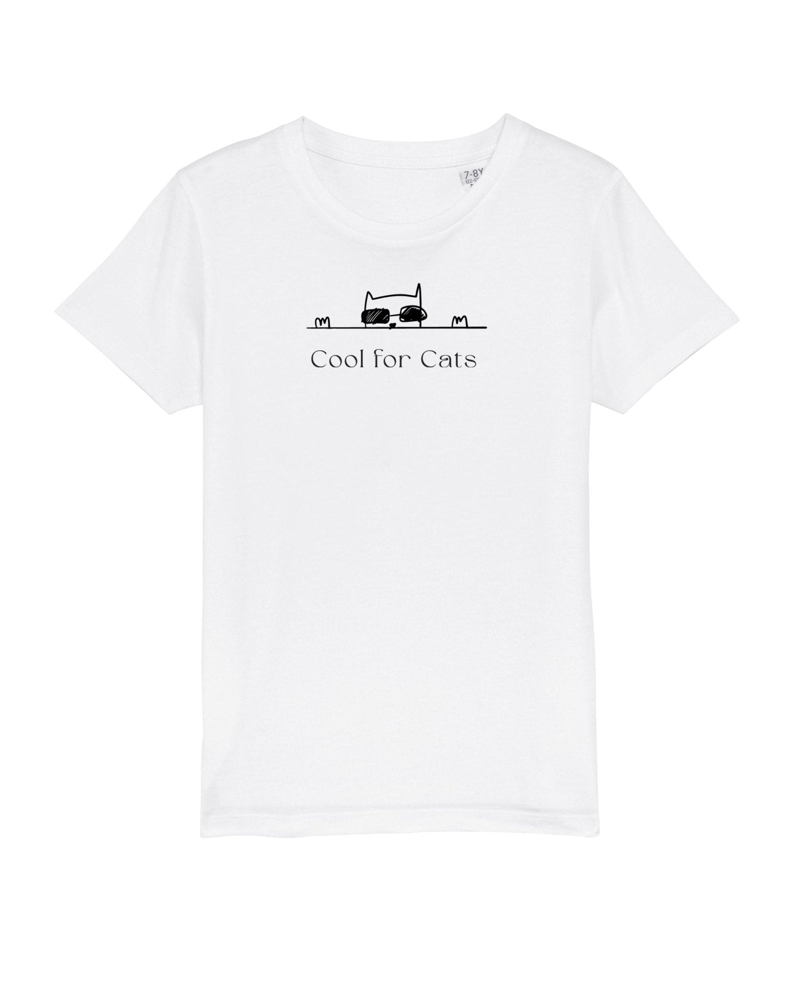 Organic Cotton 'Cool For Cats' Kids Funny Cat T-shirt - Funny Animal Shirt