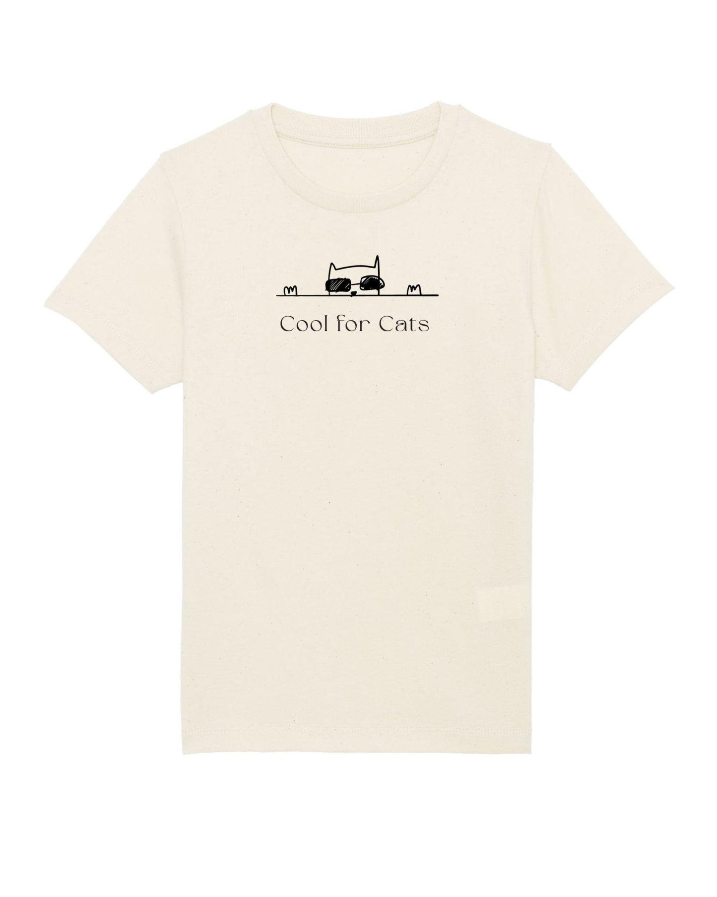 Organic Cotton 'Cool For Cats' Kids Funny Cat T-shirt - Funny Animal Shirt