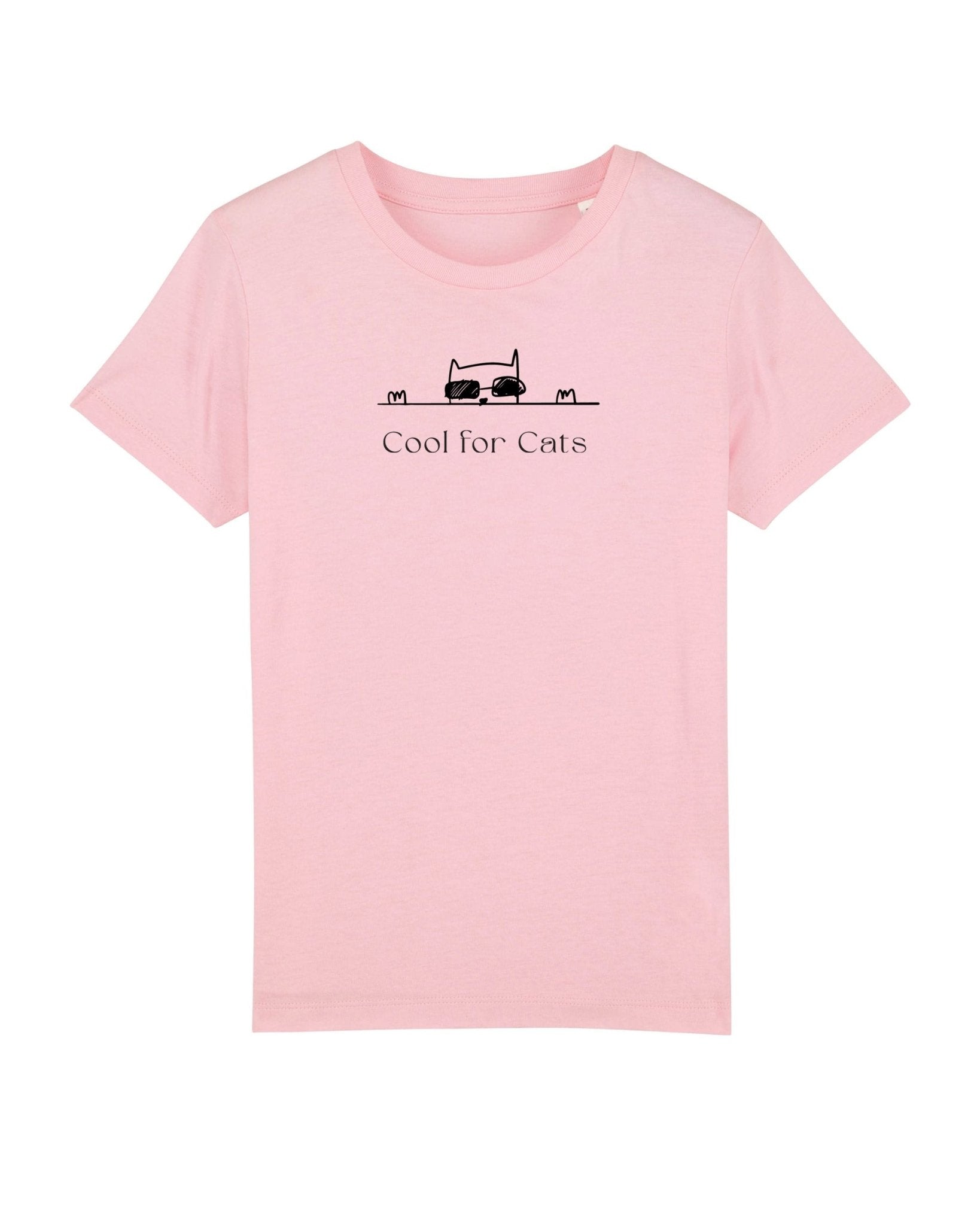 Organic Cotton 'Cool For Cats' Kids Funny Cat T-shirt - Funny Animal Shirt