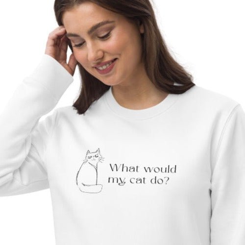 Organic Cotton 'Copy Cat' Funny Cat Sweatshirt - Cat Sweatshirt