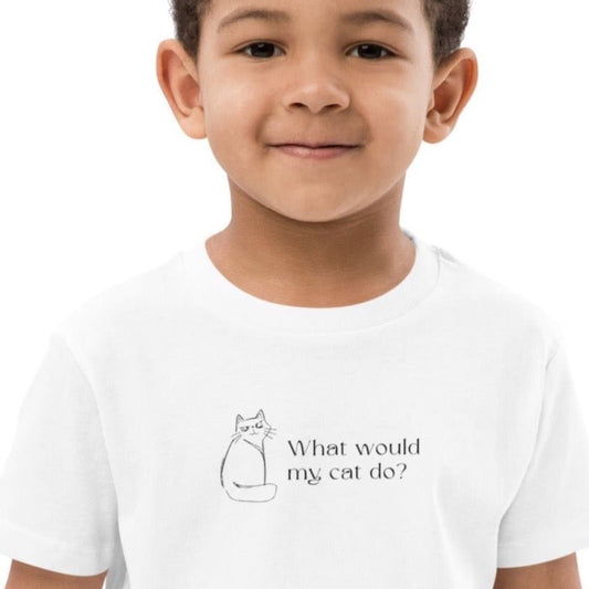 Organic Cotton 'Copy Cat' Kids Funny Cat T-shirt - Funny Animal Shirt