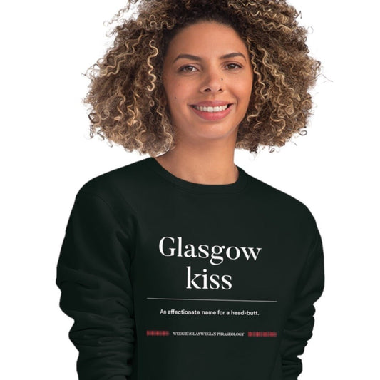 Organic Cotton 'Glasgow Kiss' Glaswegian Slang Sweatshirt - Glasgow Sweatshirt