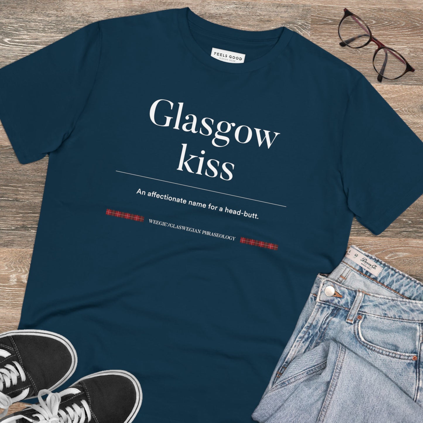 Organic Cotton 'Glasgow Kiss' Glaswegian Slang T-shirt - Eco Tshirt