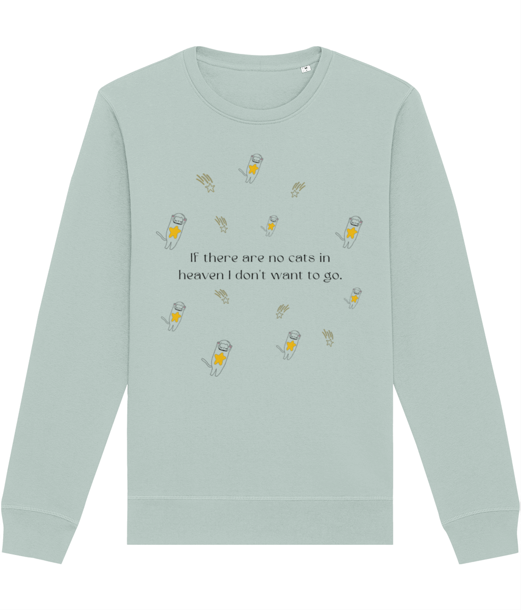 Organic Cotton 'Heavenly Cats' Funny Cat Sweatshirt - Cat Sweatshirt