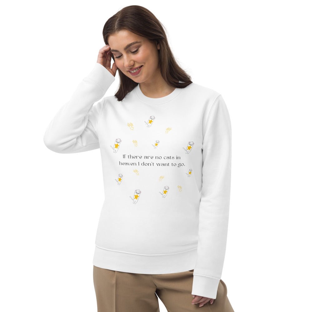 Organic Cotton 'Heavenly Cats' Funny Cat Sweatshirt - Cat Sweatshirt