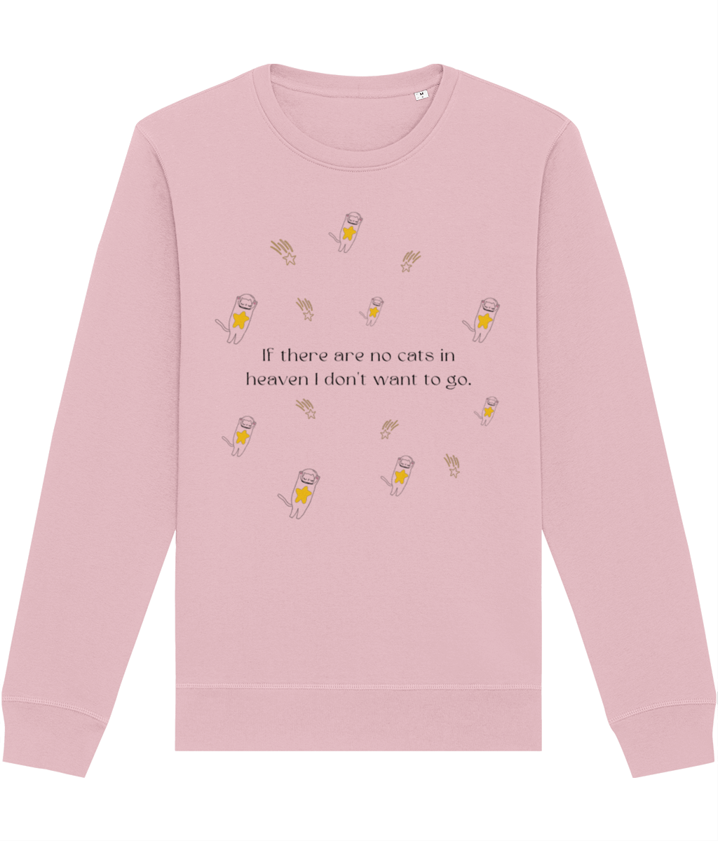 Organic Cotton 'Heavenly Cats' Funny Cat Sweatshirt - Cat Sweatshirt