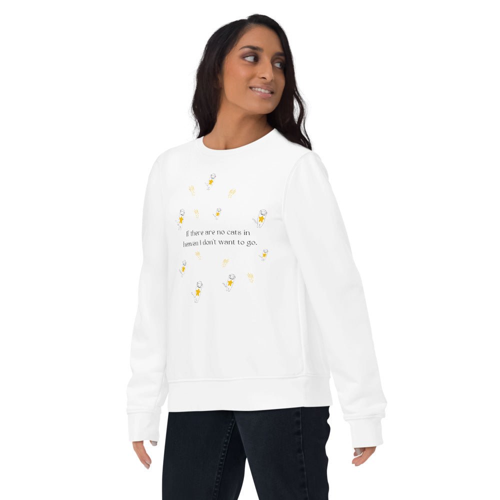 Organic Cotton 'Heavenly Cats' Funny Cat Sweatshirt - Cat Sweatshirt