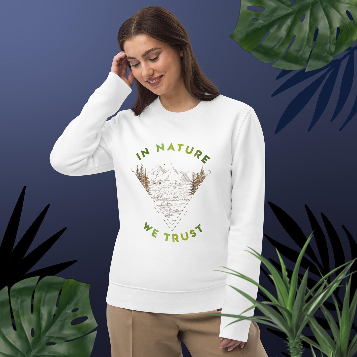 Organic Cotton 'In Nature We Trust' Sweatshirt - Fun Sweatshirt