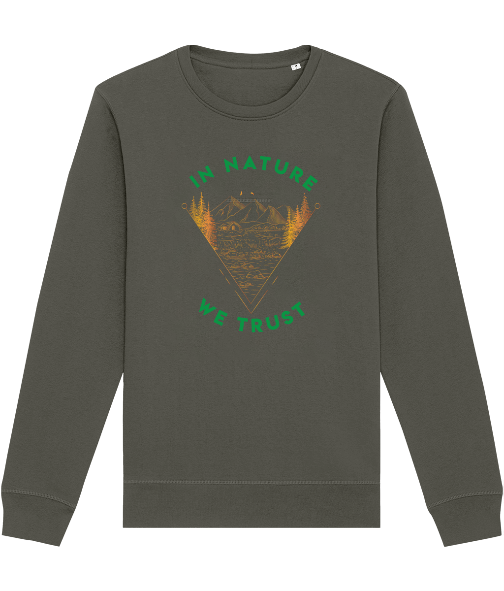 Organic Cotton 'In Nature We Trust' Sweatshirt - Fun Sweatshirt