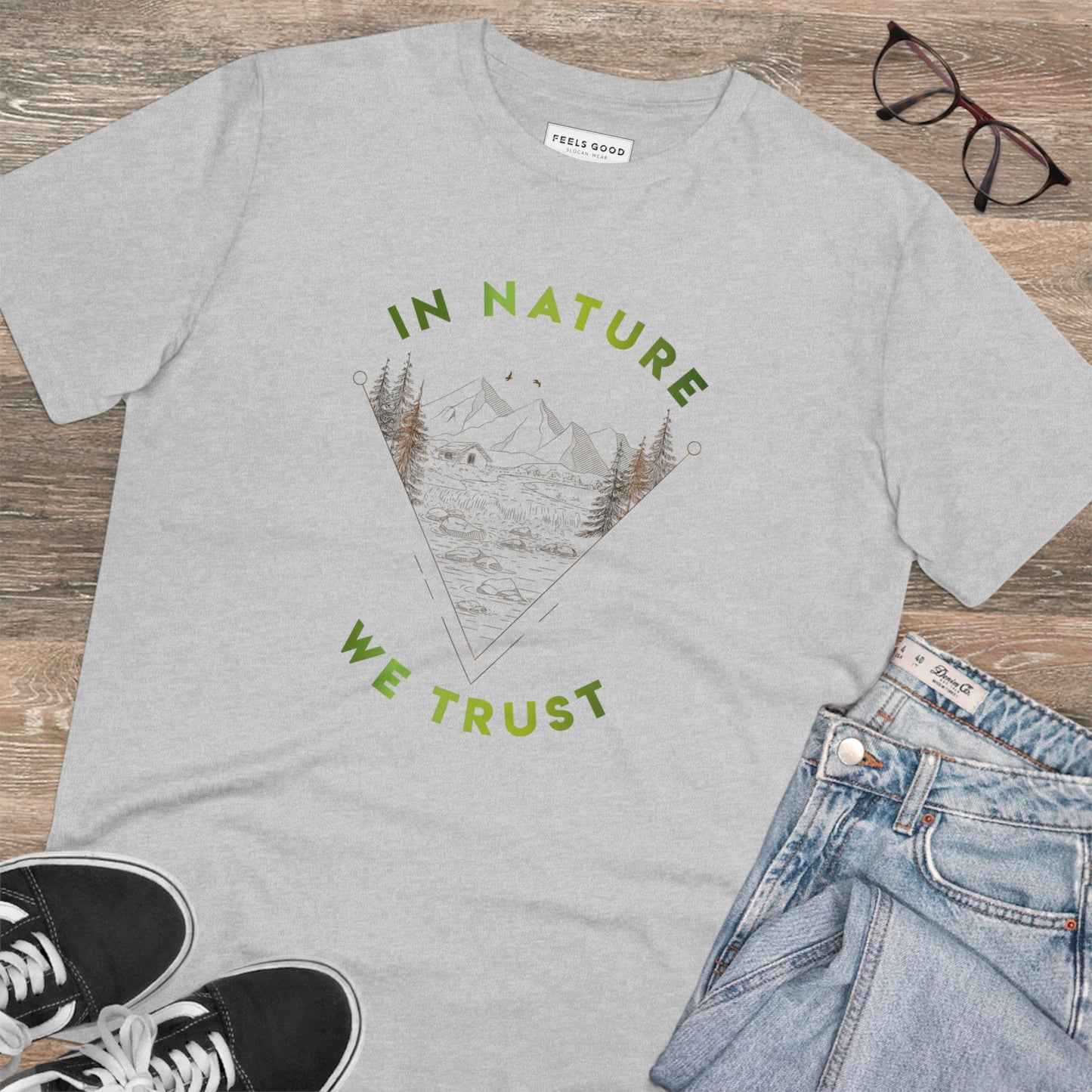 Organic Cotton 'In Nature We Trust' T-shirt - Fun Tshirt