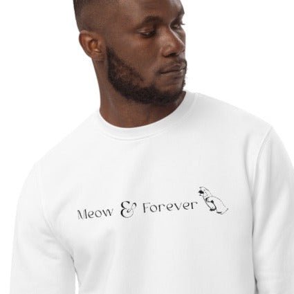 Organic Cotton 'Meow & Forever' Funny Cat Sweatshirt - Cat Sweatshirt