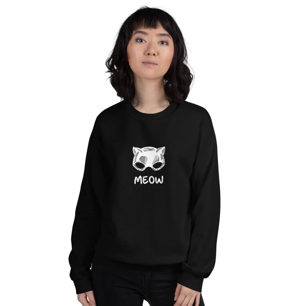 Organic Cotton 'Meow' Funny Cat Sweatshirt - Cat Sweatshirt