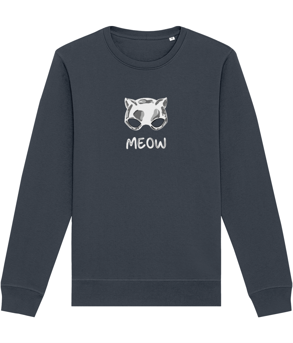 Organic Cotton 'Meow' Funny Cat Sweatshirt - Cat Sweatshirt