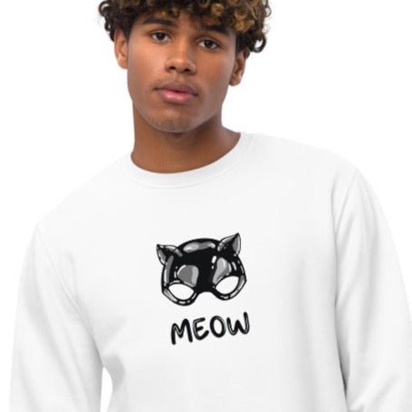 Organic Cotton 'Meow' Funny Cat Sweatshirt - Cat Sweatshirt