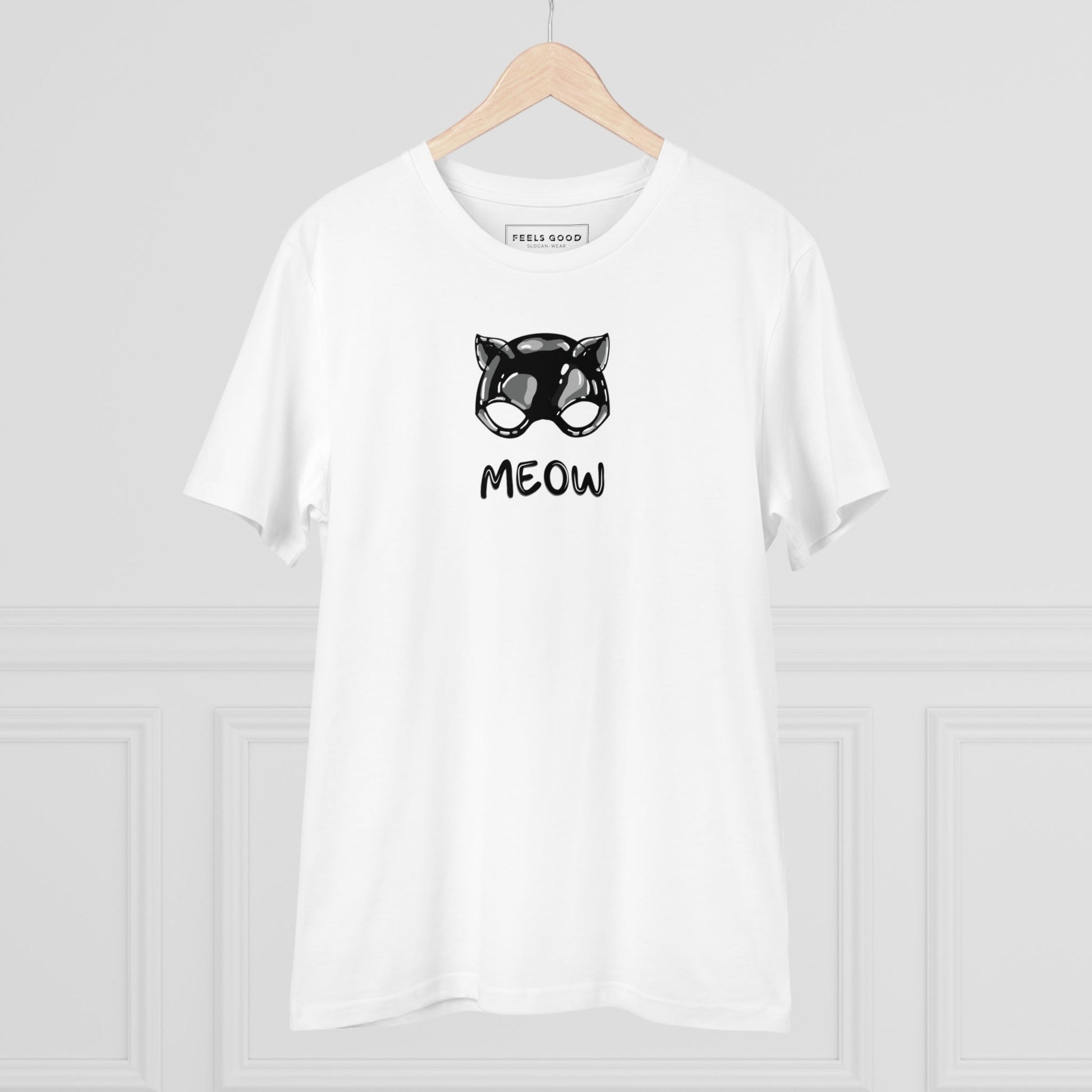 Organic Cotton 'Meow' Funny Cat T-shirt - Fun Cat T shirt