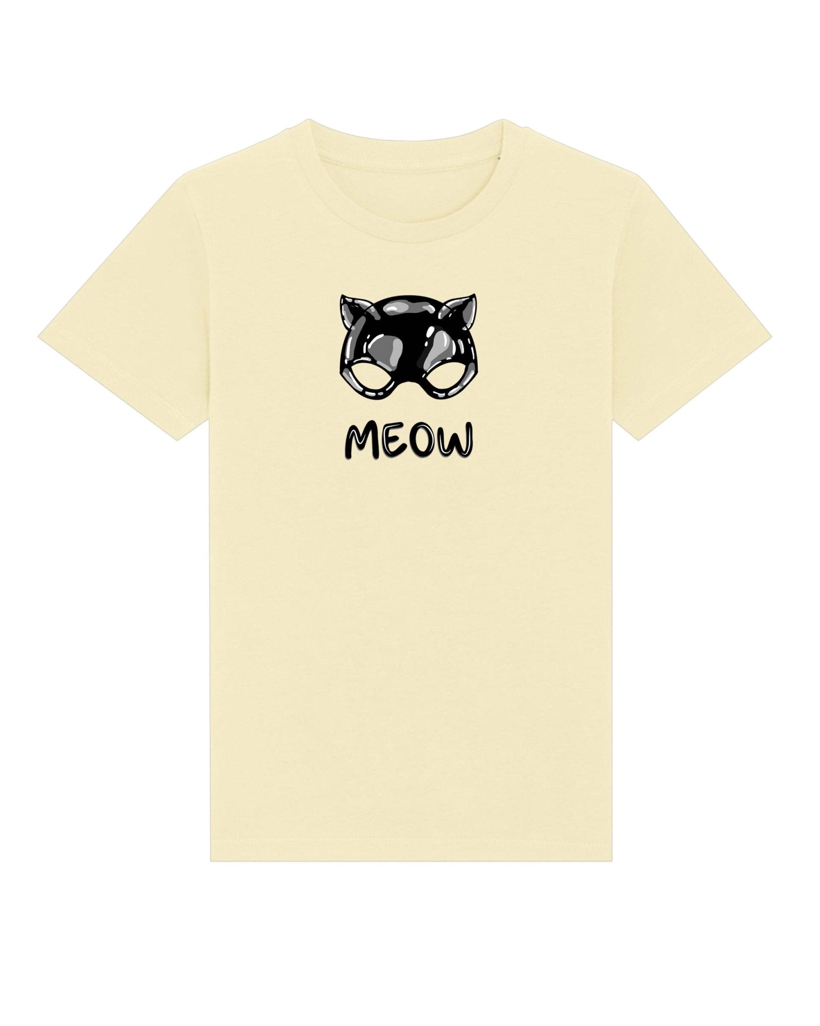 Organic Cotton 'Meow' Kids Funny Cat T-shirt - Funny Animal Shirt