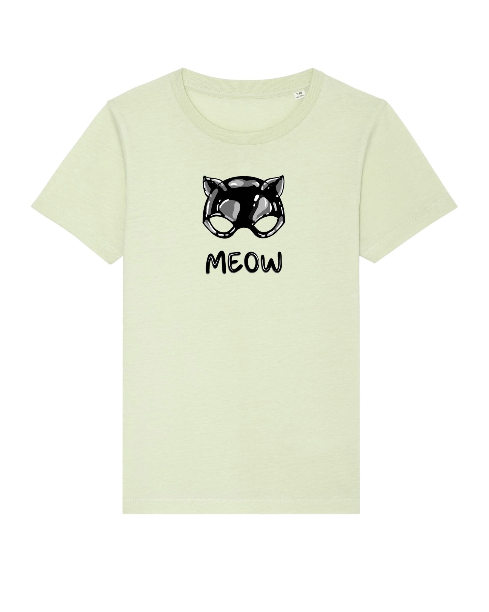 Organic Cotton 'Meow' Kids Funny Cat T-shirt - Funny Animal Shirt