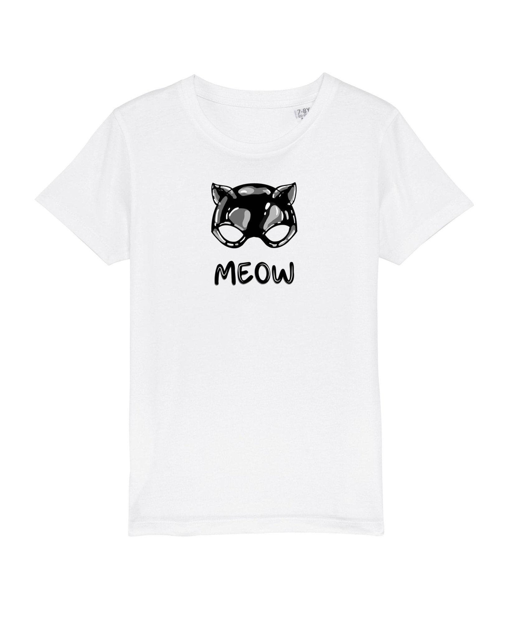 Organic Cotton 'Meow' Kids Funny Cat T-shirt - Funny Animal Shirt