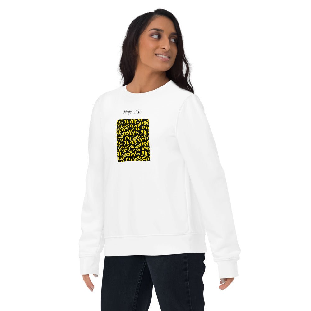 Organic Cotton 'Ninja Cat' Funny Cat Sweatshirt - Cat Sweatshirt