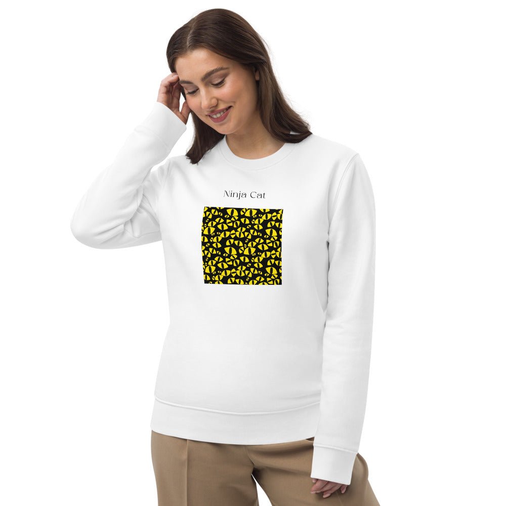 Organic Cotton 'Ninja Cat' Funny Cat Sweatshirt - Cat Sweatshirt