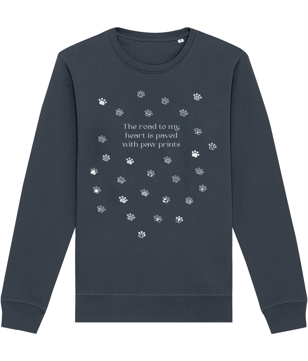 Organic Cotton 'Paw Prints' Funny Animal Sweatshirt - Cat Sweatshirt