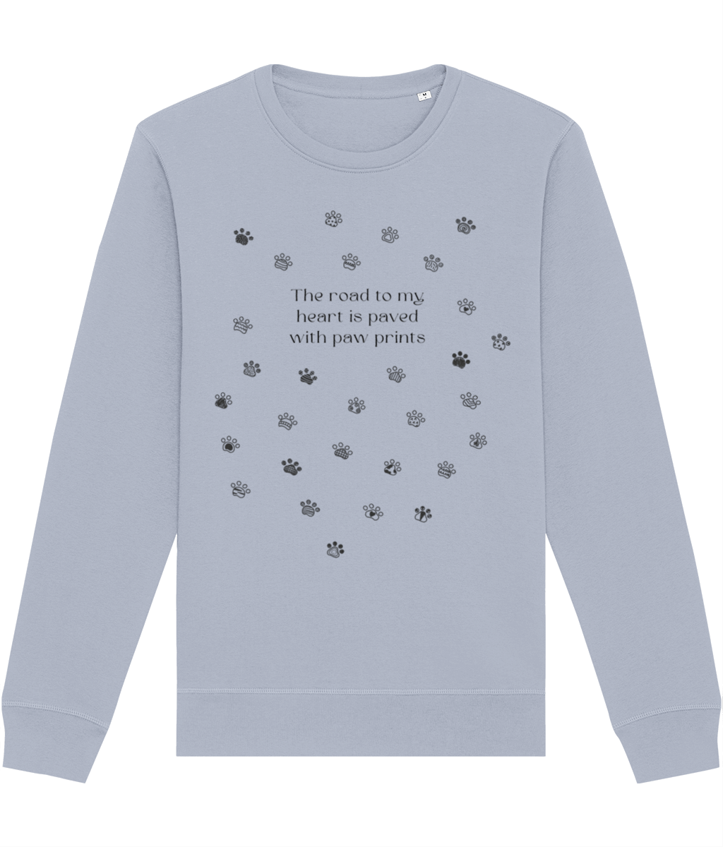 Organic Cotton 'Paw Prints' Funny Animal Sweatshirt - Cat Sweatshirt