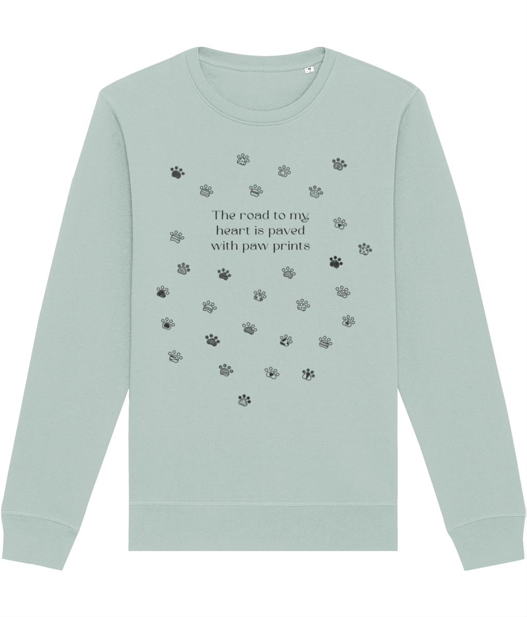 Organic Cotton 'Paw Prints' Funny Animal Sweatshirt - Cat Sweatshirt