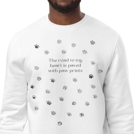 Organic Cotton 'Paw Prints' Funny Animal Sweatshirt - Cat Sweatshirt