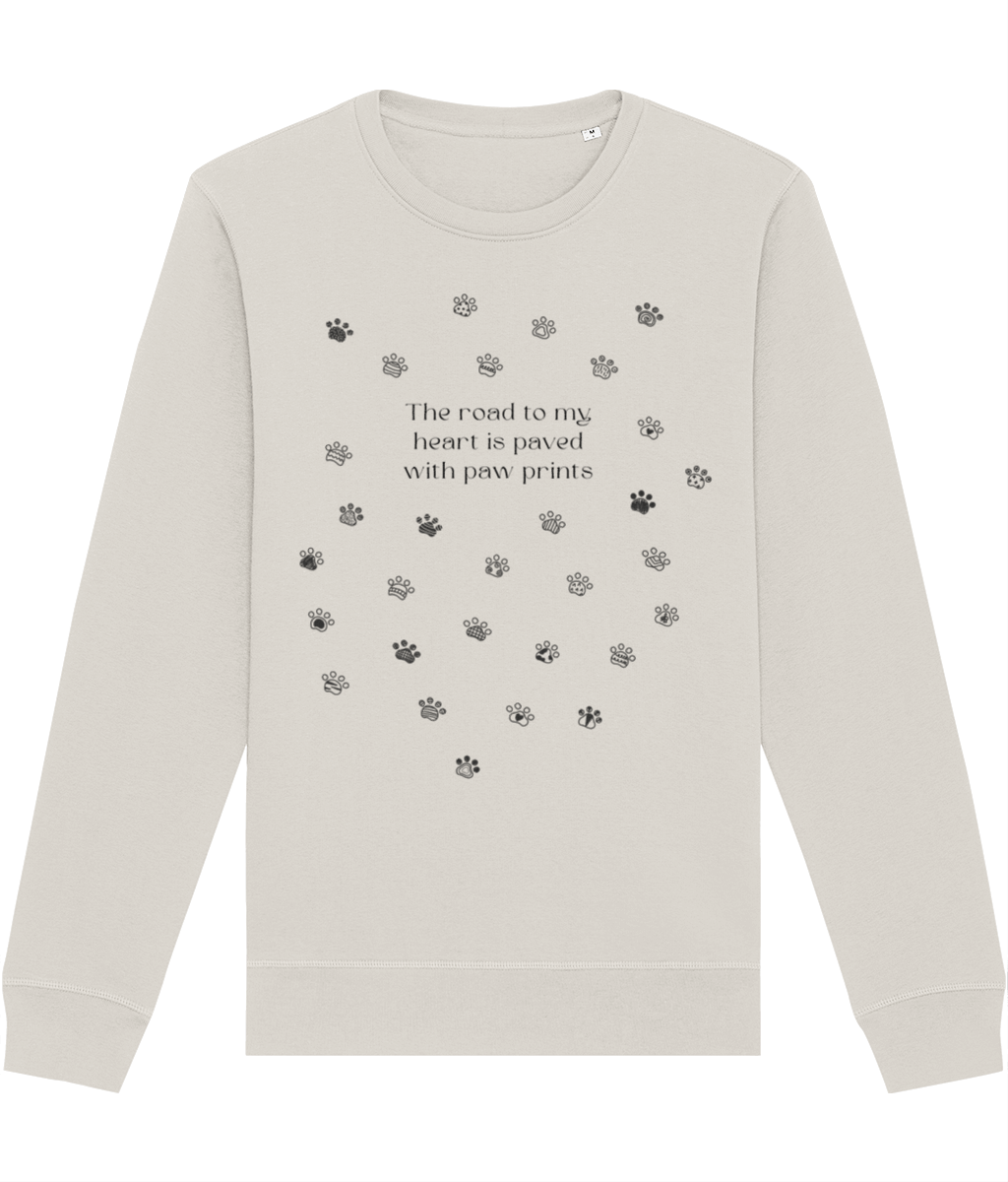 Organic Cotton 'Paw Prints' Funny Animal Sweatshirt - Cat Sweatshirt