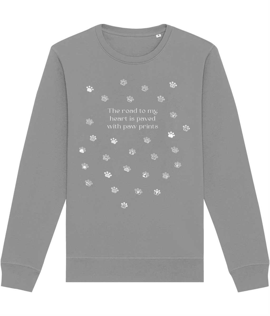 Organic Cotton 'Paw Prints' Funny Animal Sweatshirt - Cat Sweatshirt