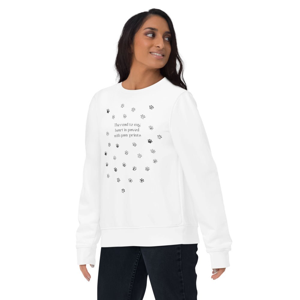 Organic Cotton 'Paw Prints' Funny Animal Sweatshirt - Cat Sweatshirt