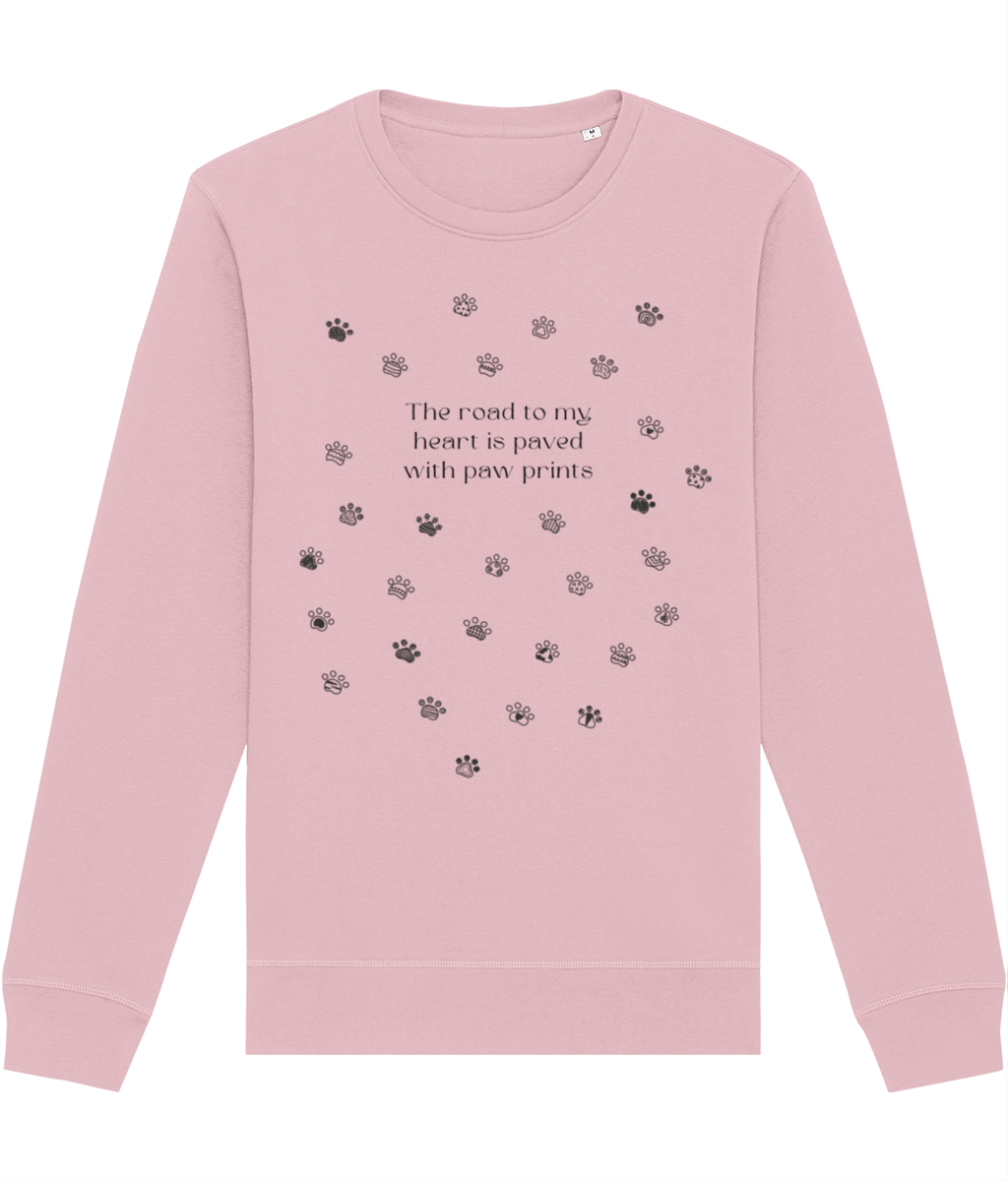 Organic Cotton 'Paw Prints' Funny Animal Sweatshirt - Cat Sweatshirt