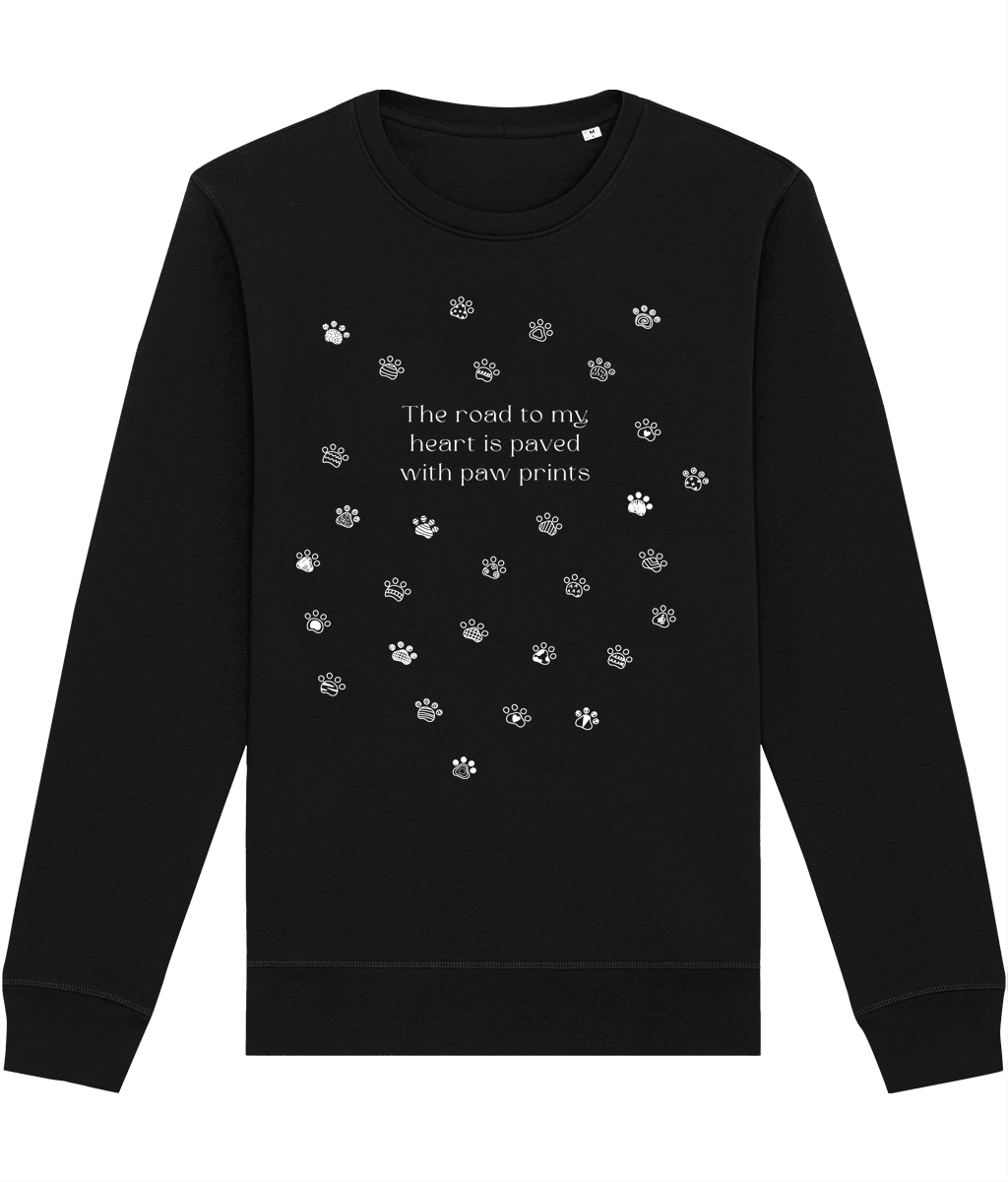 Organic Cotton 'Paw Prints' Funny Animal Sweatshirt - Cat Sweatshirt