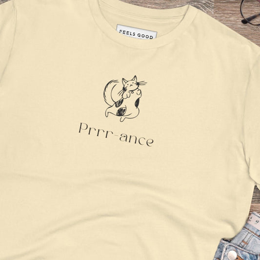 Organic Cotton 'Prance' Funny Cat T-shirt - Fun Cat T shirt