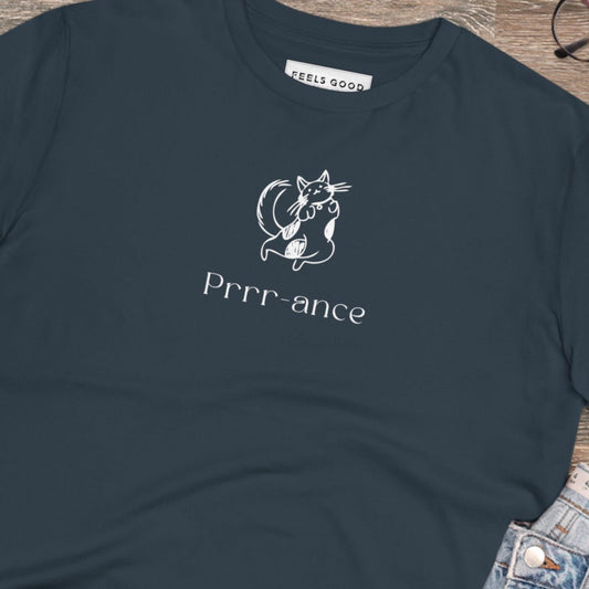 Organic Cotton 'Prance' Funny Cat T-shirt - Fun Cat T shirt