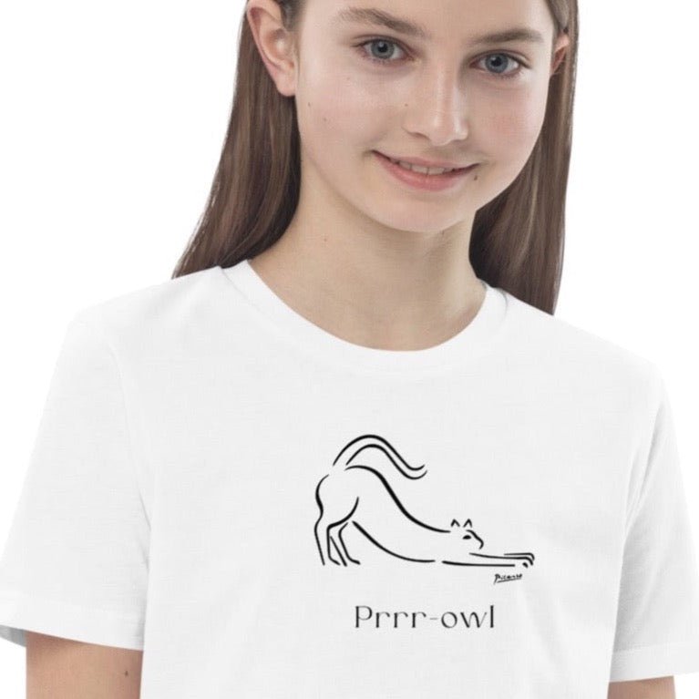 Organic Cotton 'Prowl Cat' Kids Funny Cat T-shirt - Funny Animal Shirt