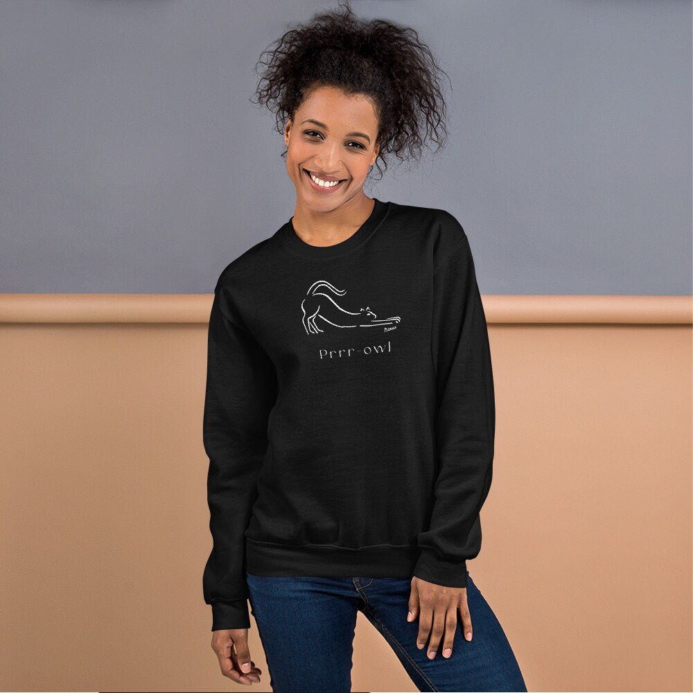 Organic Cotton 'Prowl' Funny Cat Sweatshirt - Cat Sweatshirt