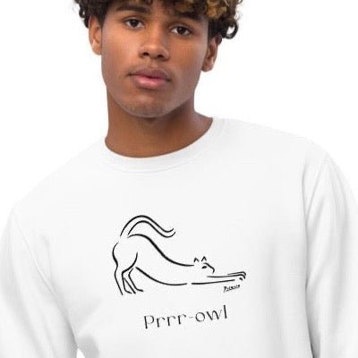 Organic Cotton 'Prowl' Funny Cat Sweatshirt - Cat Sweatshirt