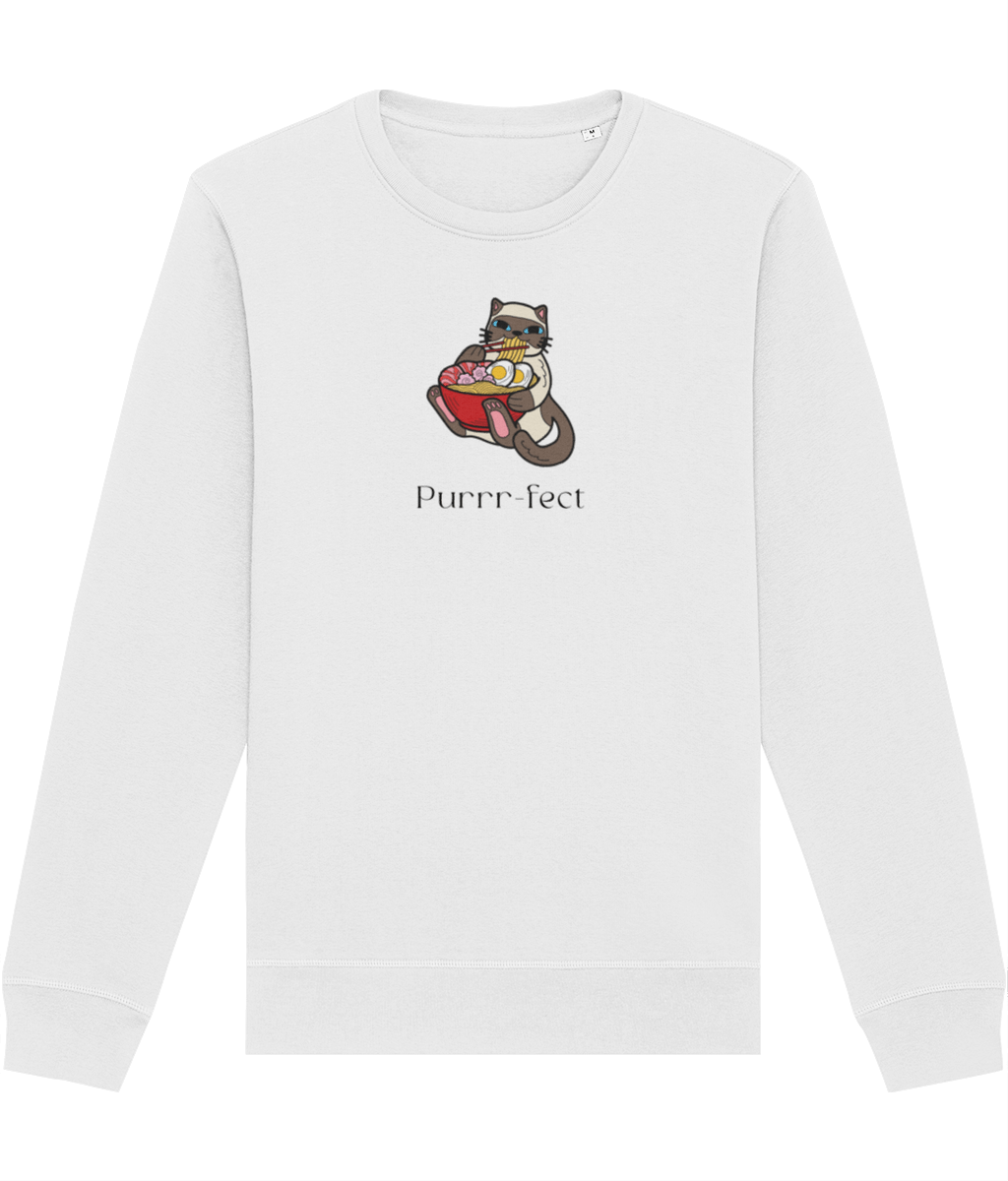 Organic Cotton 'Purrfect' Funny Cat Sweatshirt - Cat Sweatshirt