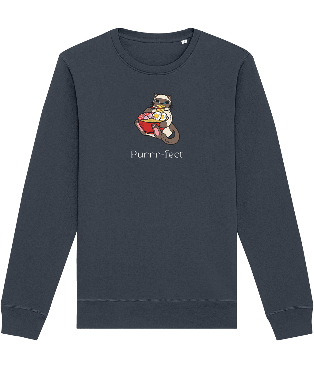 Organic Cotton 'Purrfect' Funny Cat Sweatshirt - Cat Sweatshirt