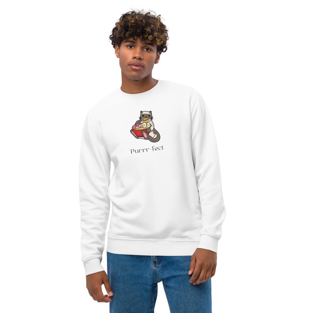 Organic Cotton 'Purrfect' Funny Cat Sweatshirt - Cat Sweatshirt