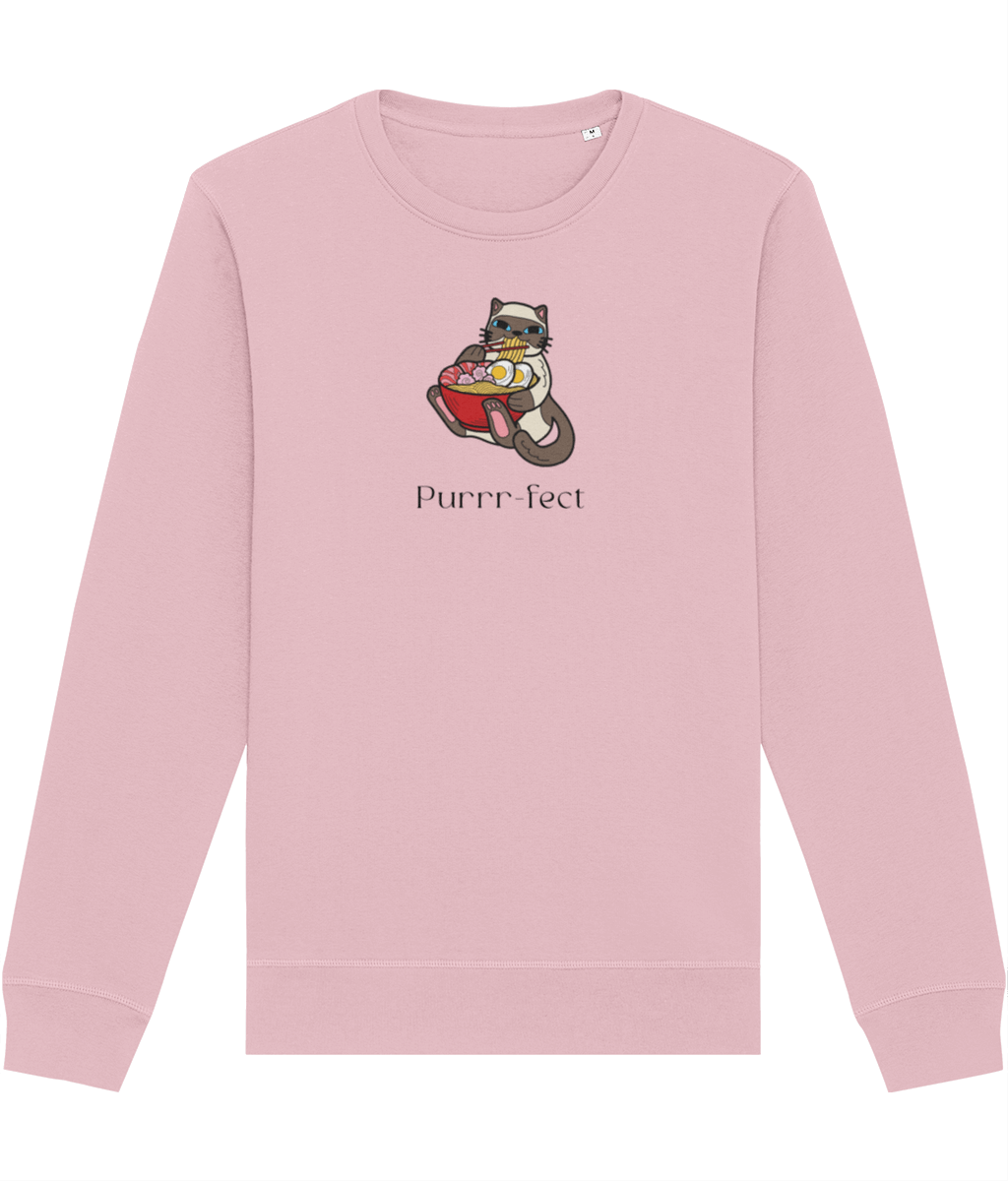 Organic Cotton 'Purrfect' Funny Cat Sweatshirt - Cat Sweatshirt