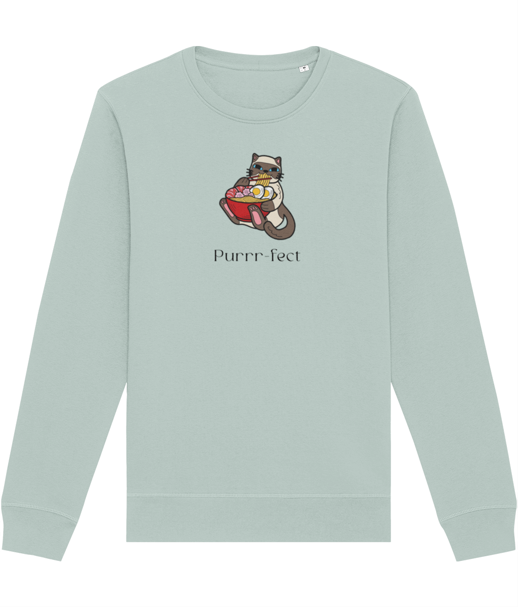 Organic Cotton 'Purrfect' Funny Cat Sweatshirt - Cat Sweatshirt