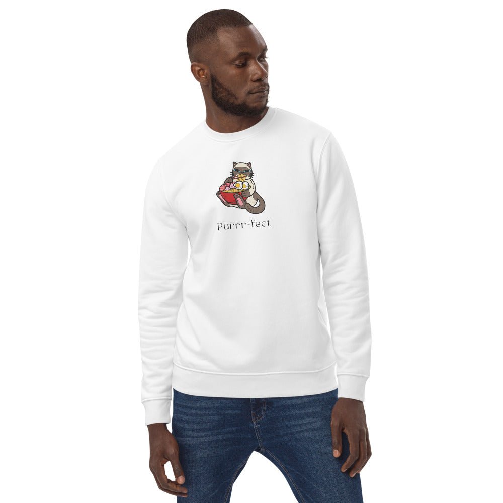 Organic Cotton 'Purrfect' Funny Cat Sweatshirt - Cat Sweatshirt