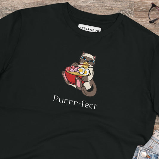 Organic Cotton 'Purrfect' Funny Cat T-shirt - Fun Cat T shirt