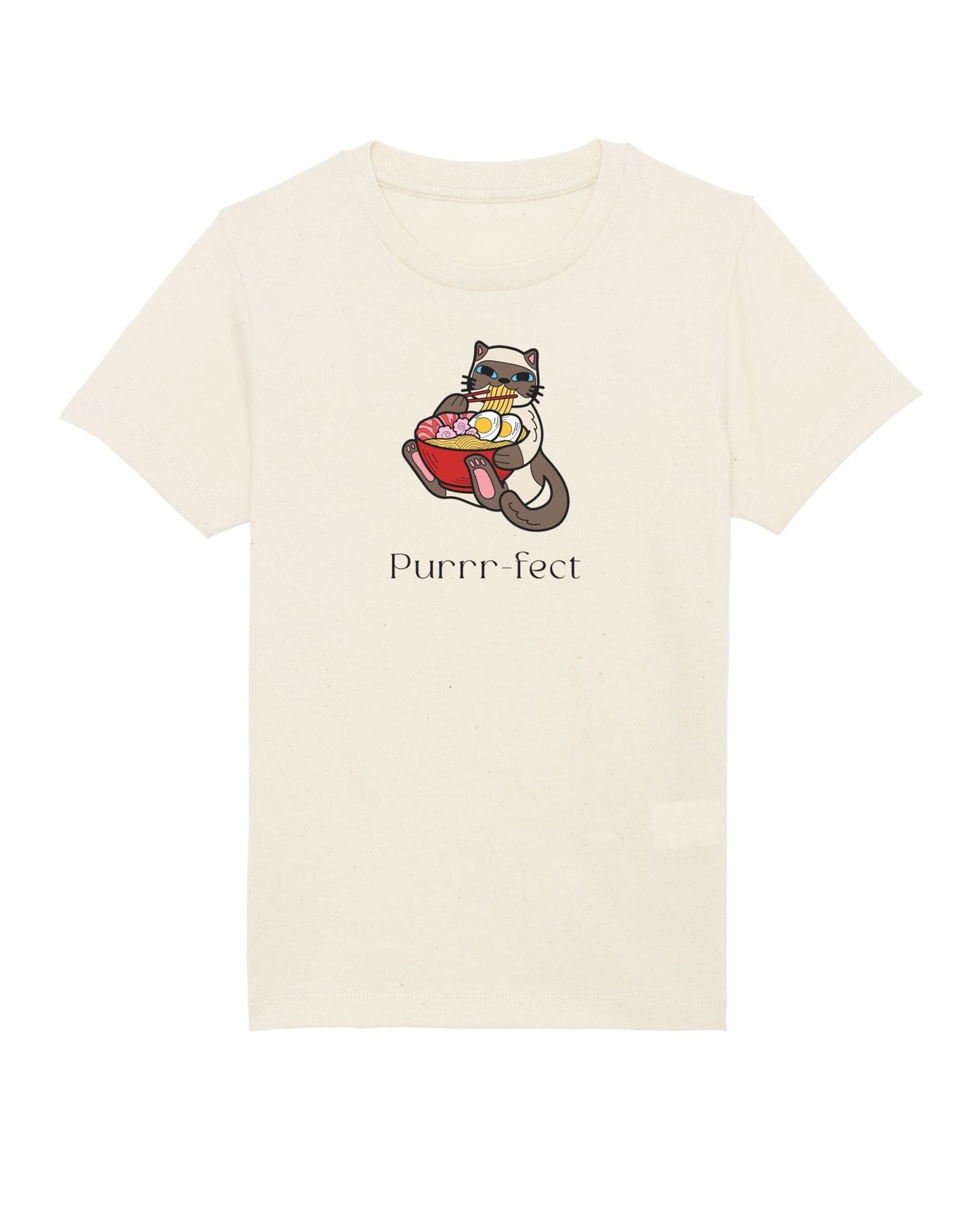 Organic Cotton 'Purrfect' Kids Funny Cat T-shirt - Funny Animal Shirt