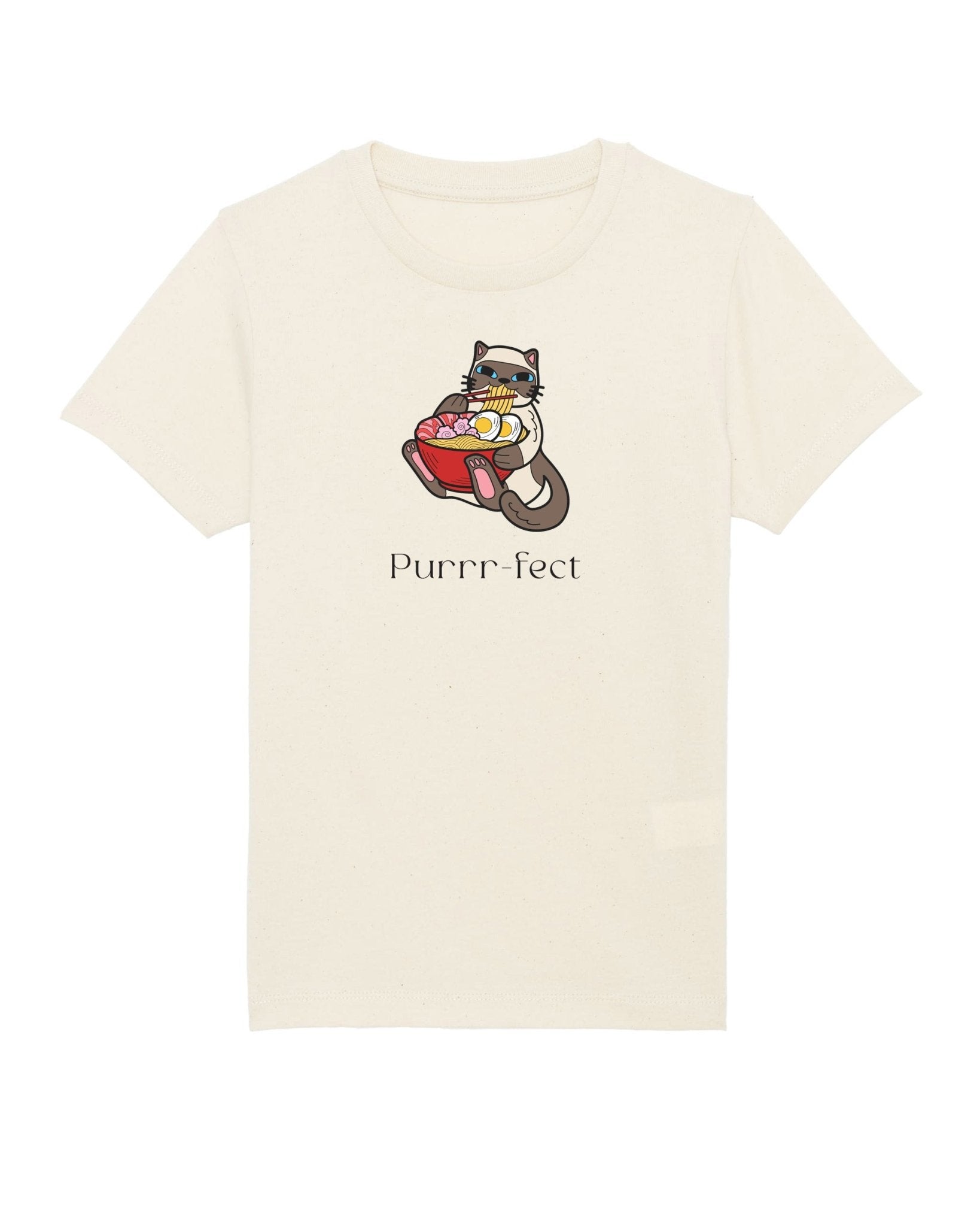 Organic Cotton 'Purrfect' Kids Funny Cat T-shirt - Funny Animal Shirt