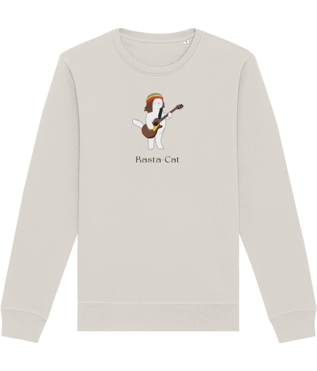 Organic Cotton 'Rasta Cat' Funny Cat Sweatshirt - Cat Sweatshirt