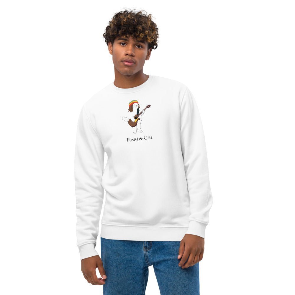 Organic Cotton 'Rasta Cat' Funny Cat Sweatshirt - Cat Sweatshirt